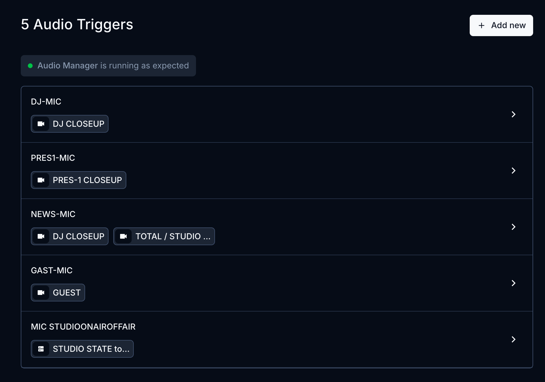 Audio Triggers