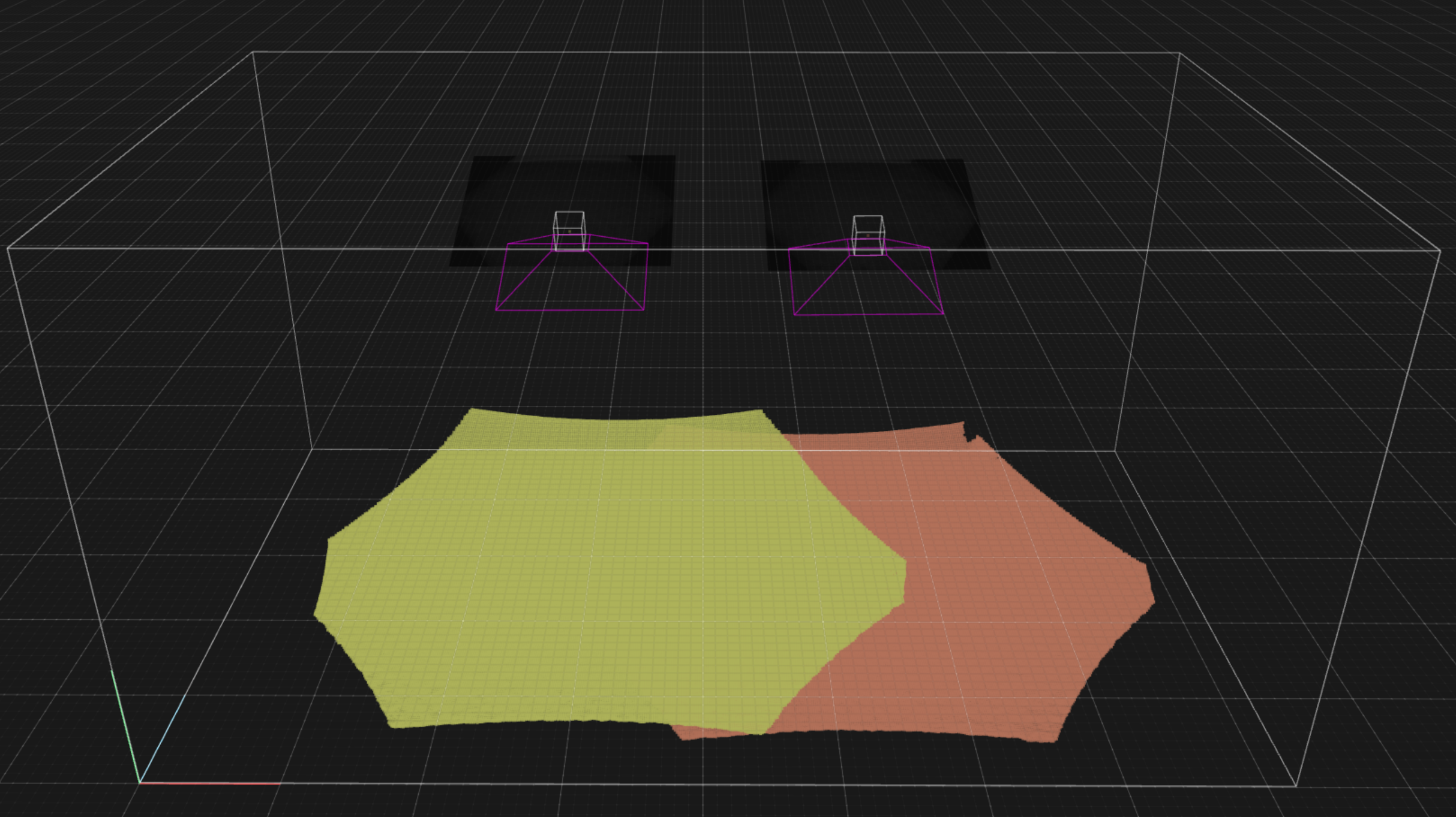 Augmenta interface with 2x Orbbec Femto with depth NFOV