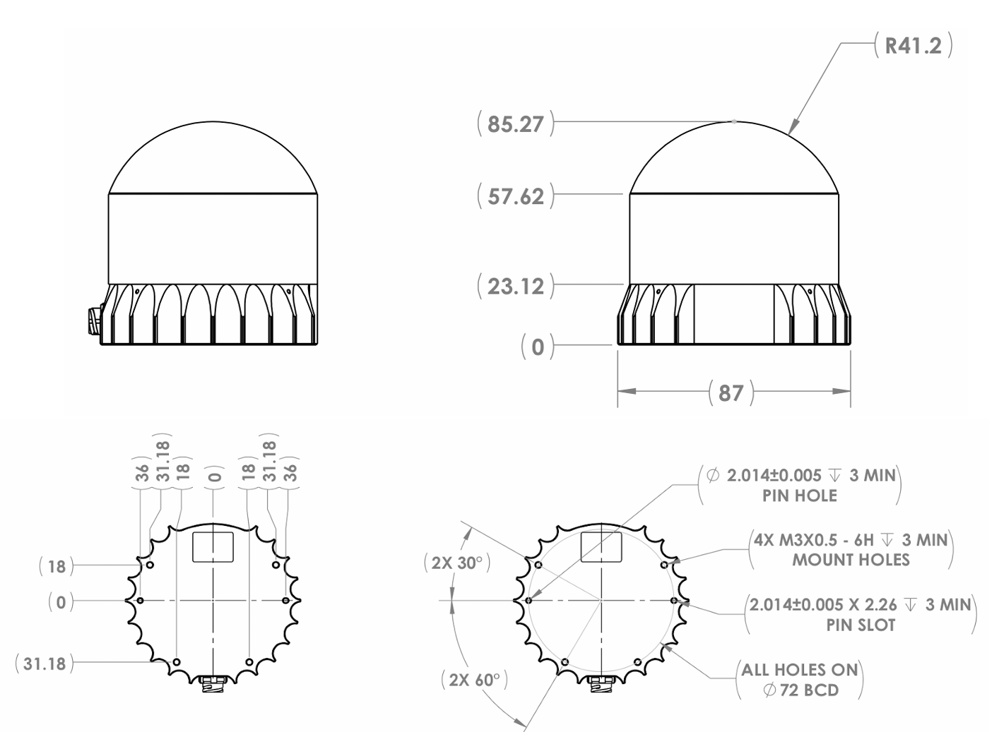 OSDome mount schematic