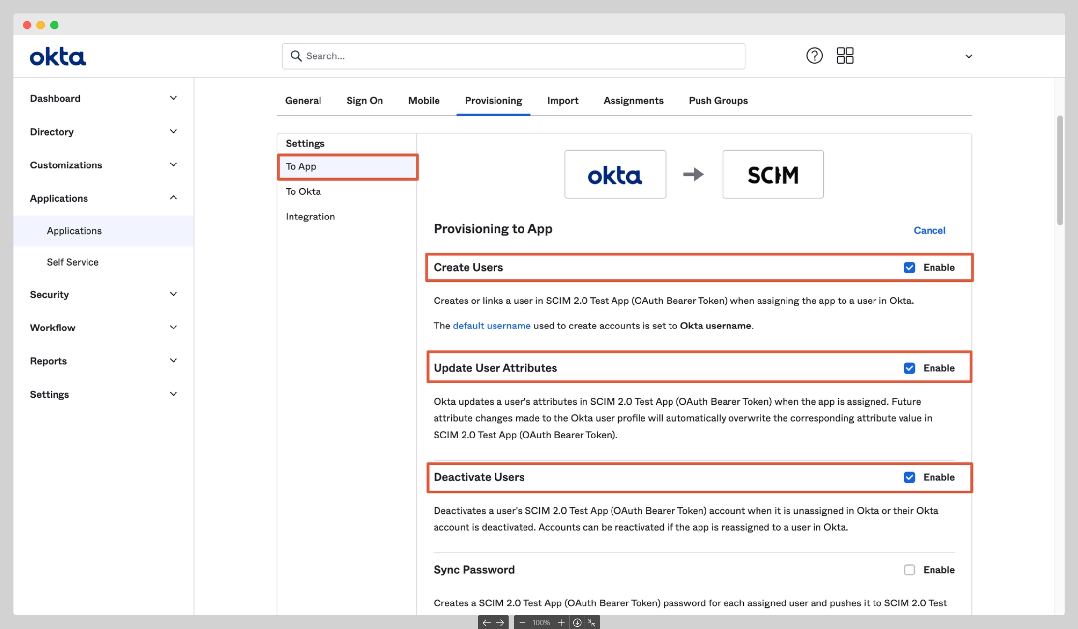 Okta SSO integration