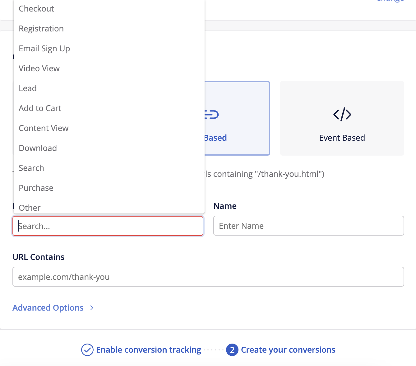 Conversion URL based
