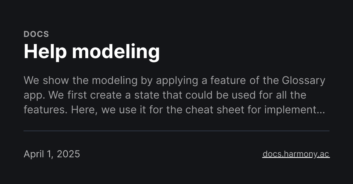Help modeling