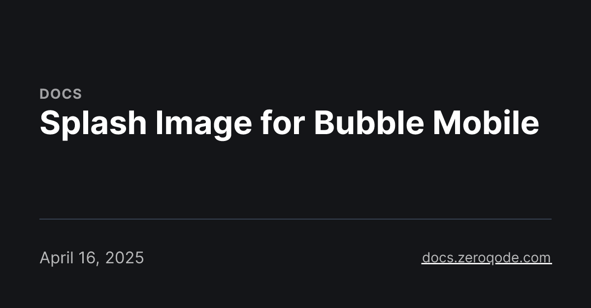 Splash Image for Bubble Mobile