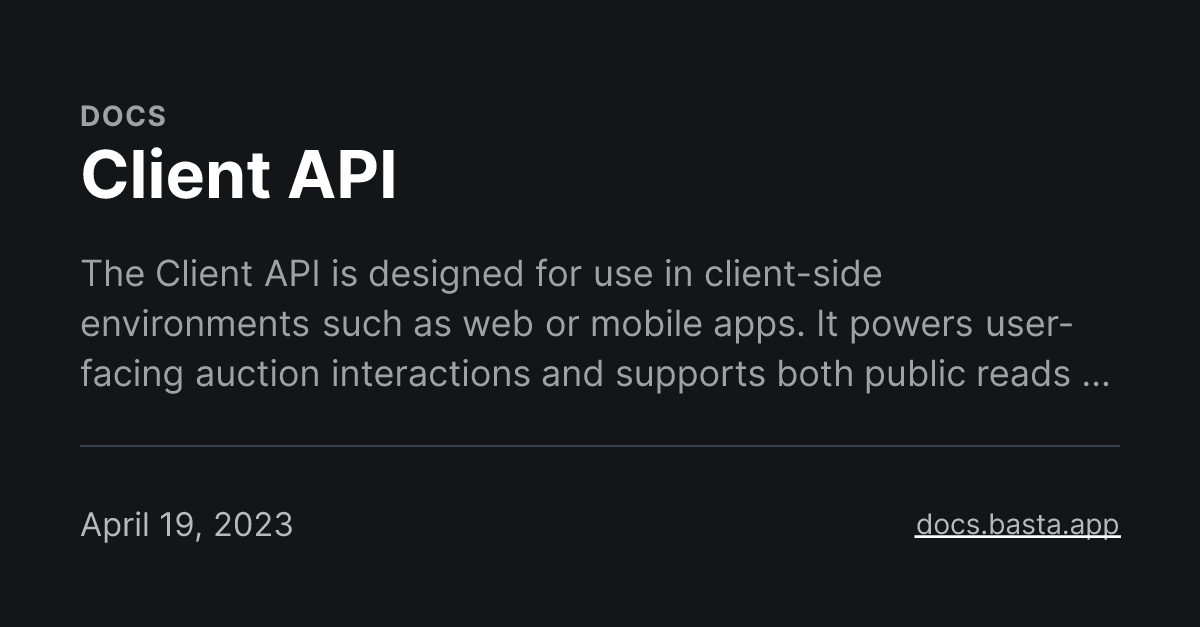 Client API