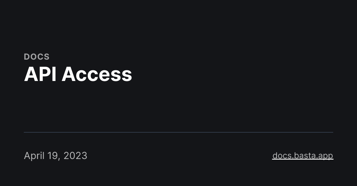 API Access