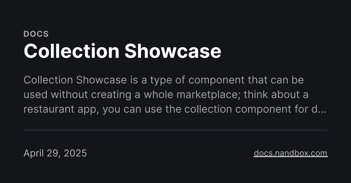 Collection Showcase
