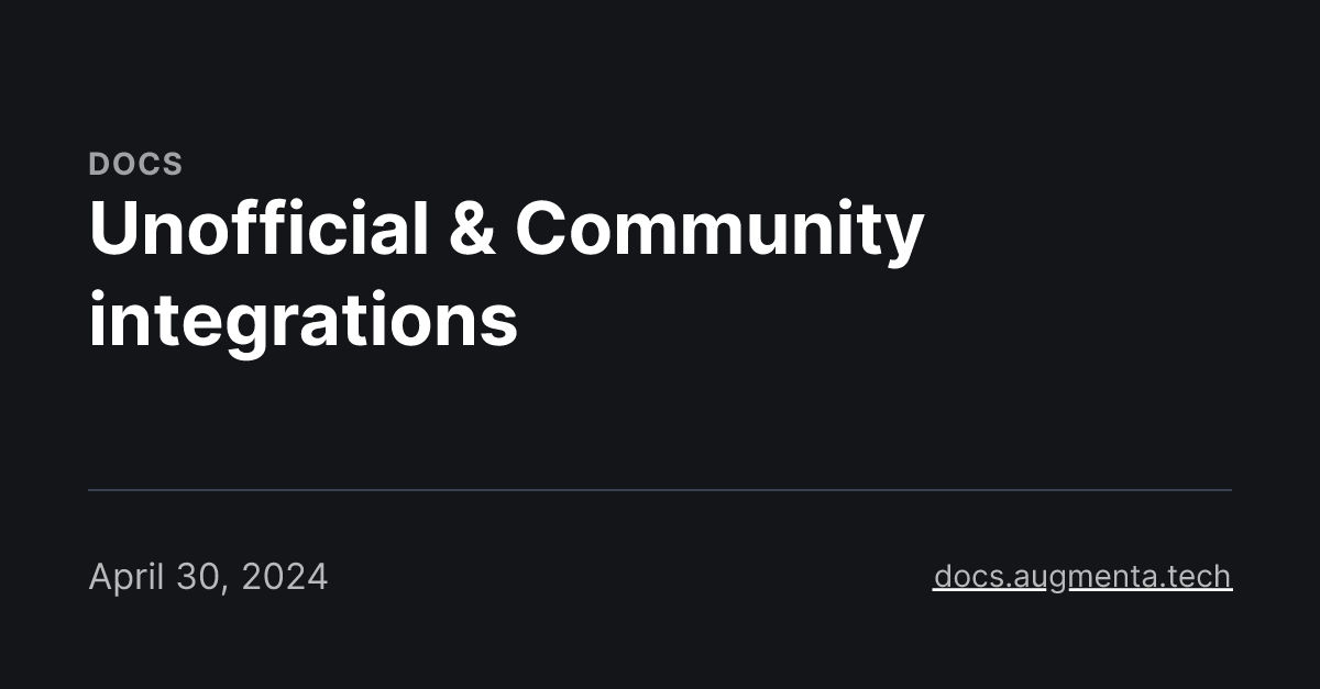 Unofficial & Community integrations