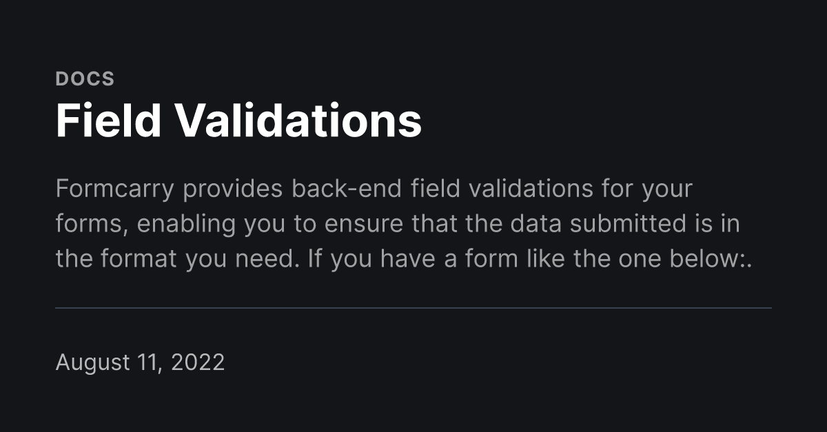 field-validations