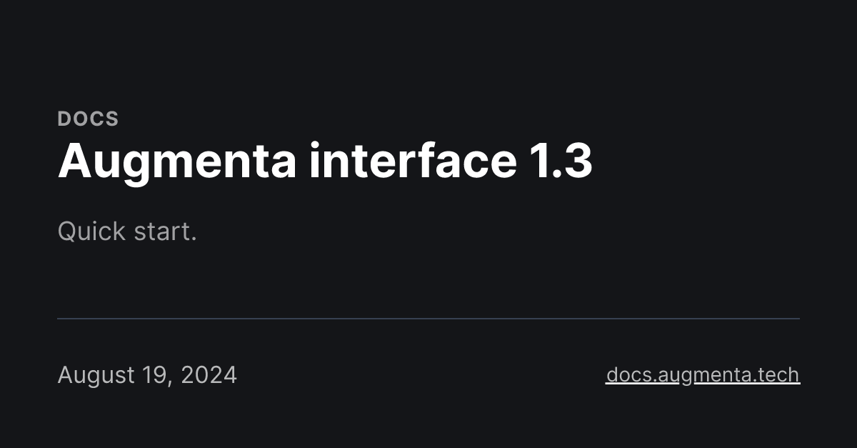 Augmenta interface 1.3