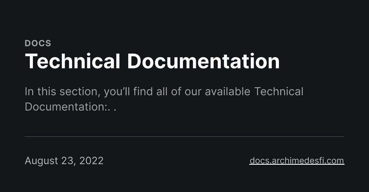 Technical Documentation