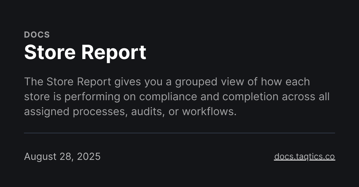 Store Report