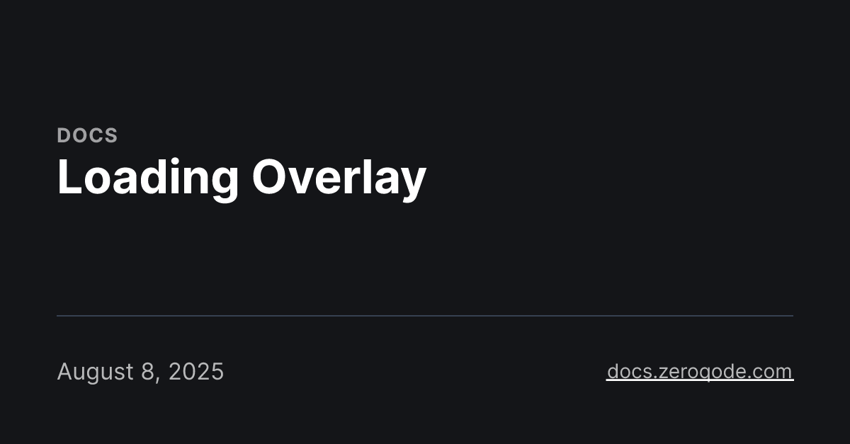 Loading Overlay