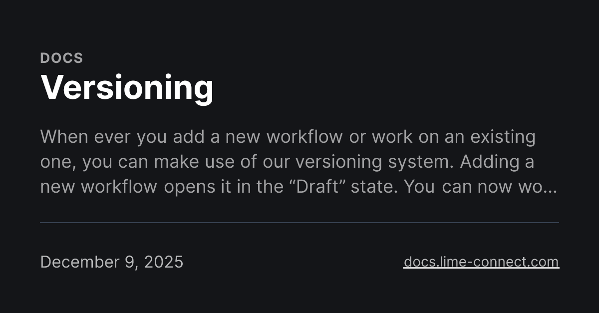 Versioning