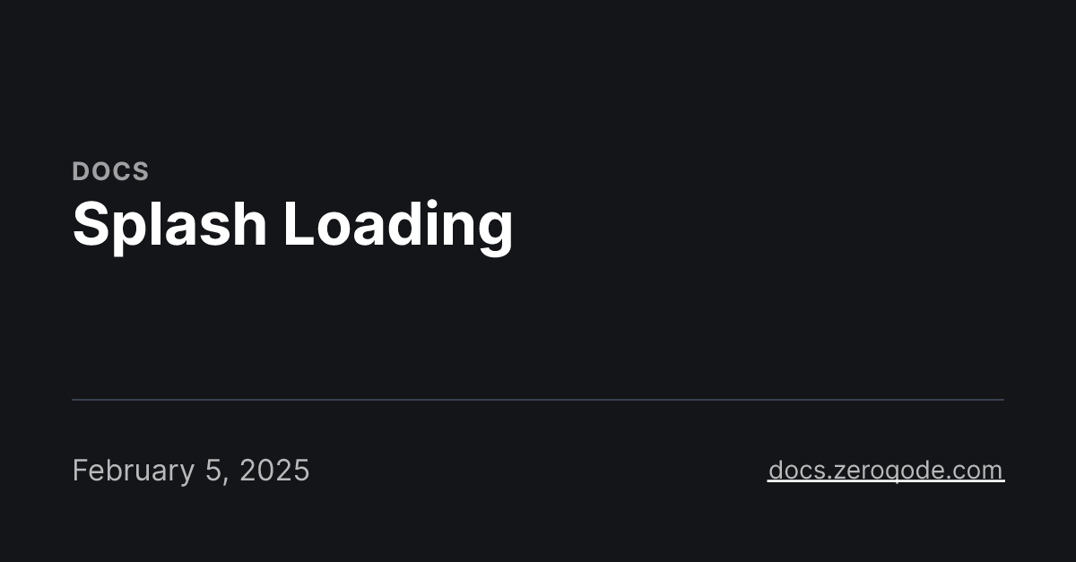 Splash Loading