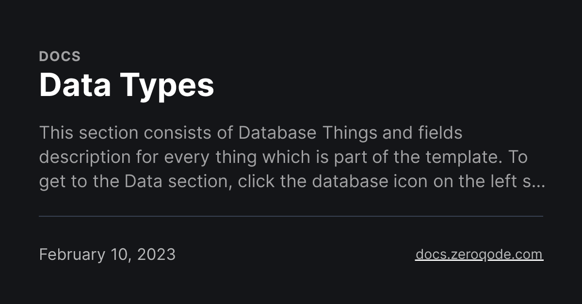 Data Types