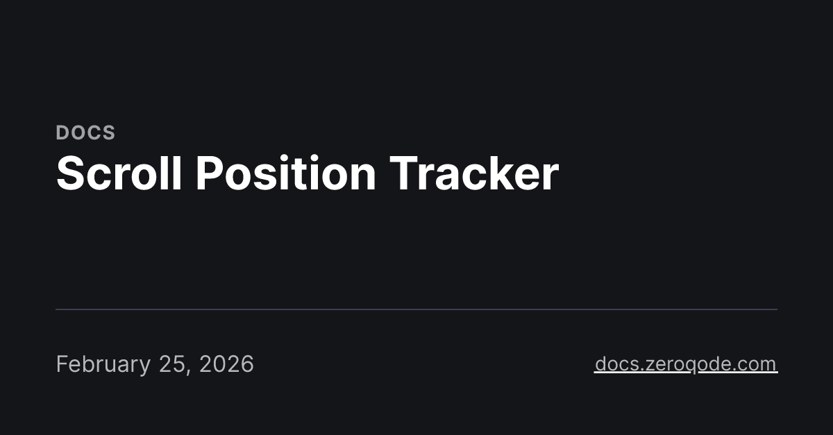 Scroll Position Tracker