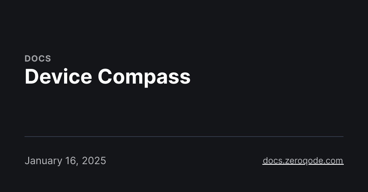 Device Compass