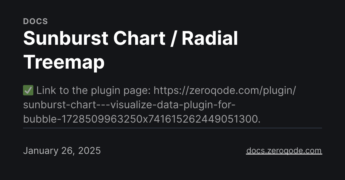 Sunburst Chart / Radial Treemap