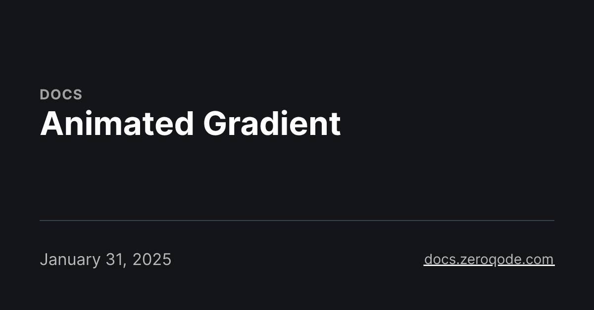 Animated Gradient