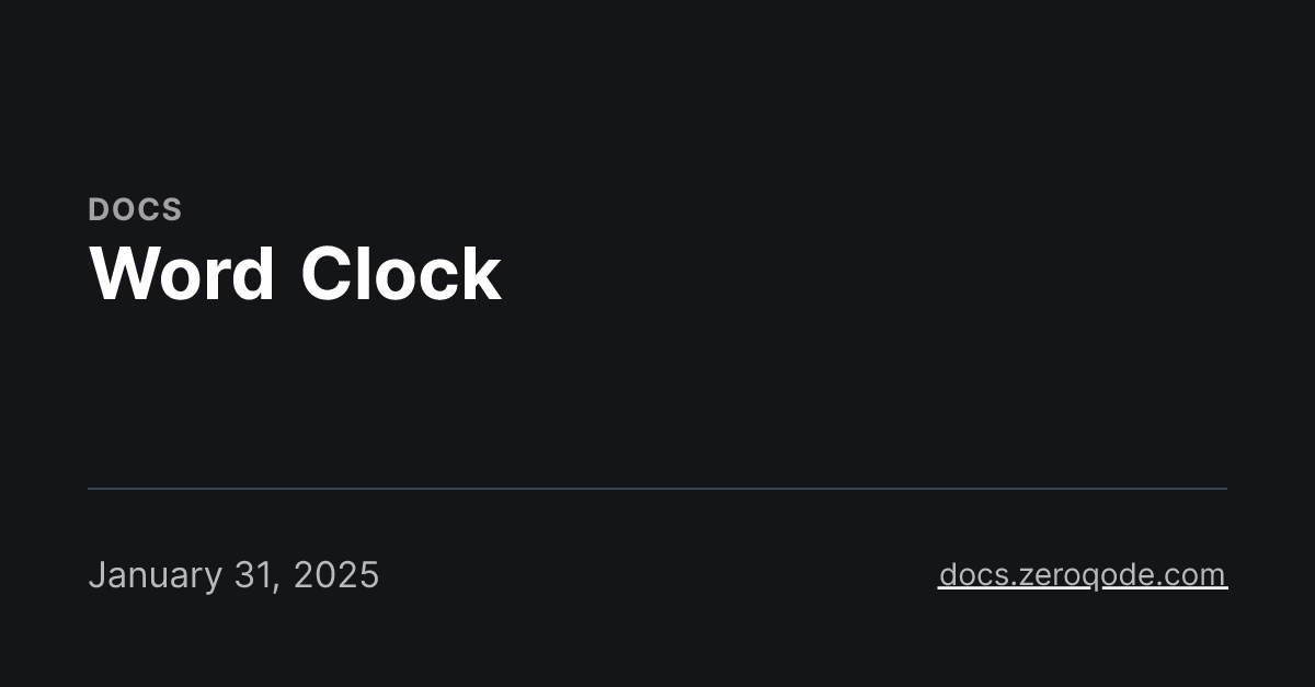 Word Clock