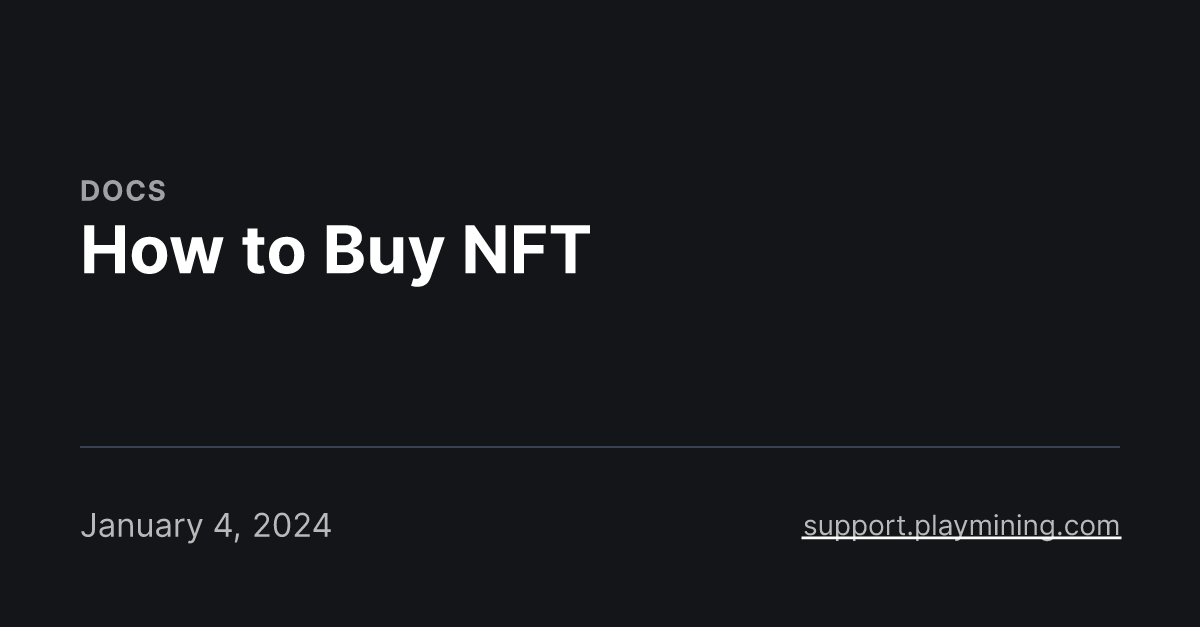How to Buy NFT