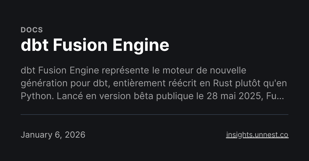dbt Fusion Engine