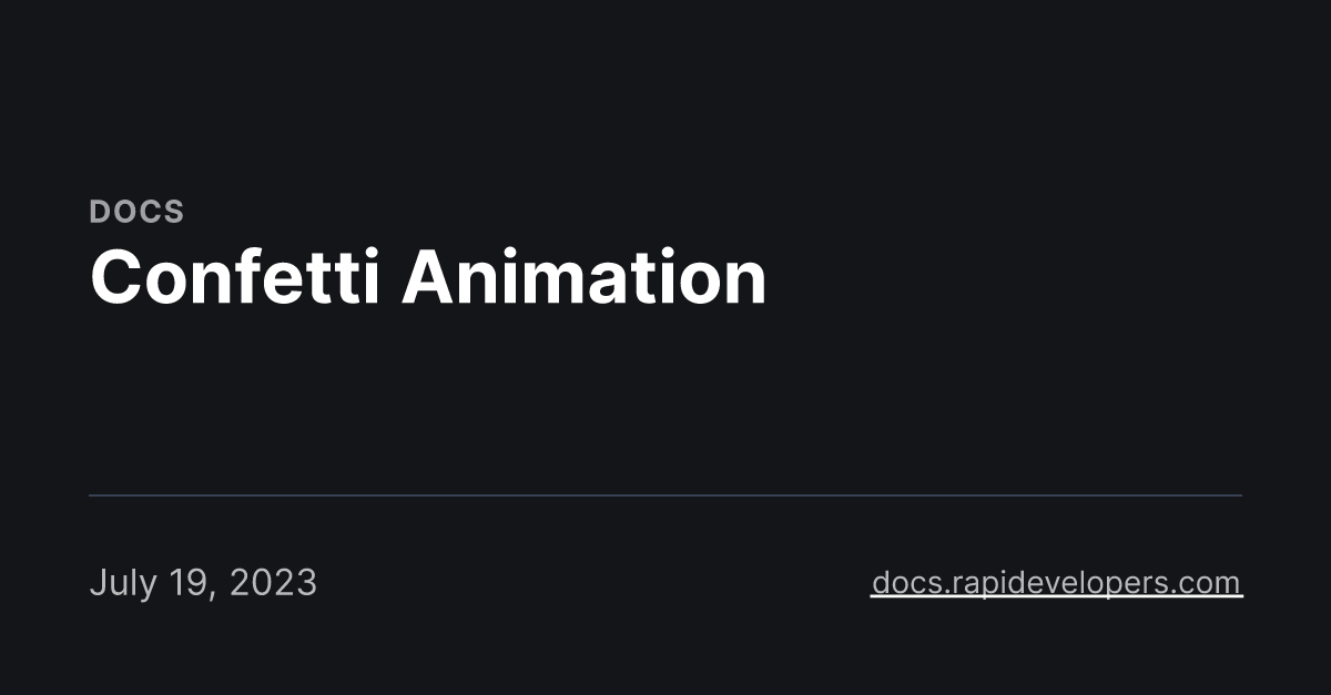 Confetti animation