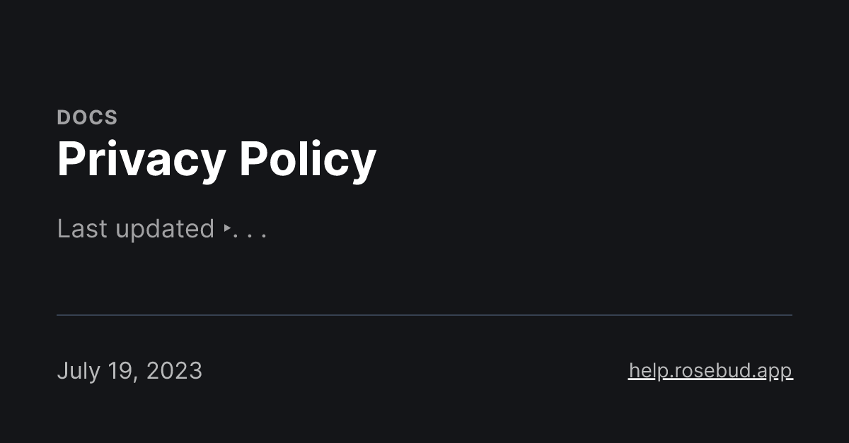 Privacy Policy