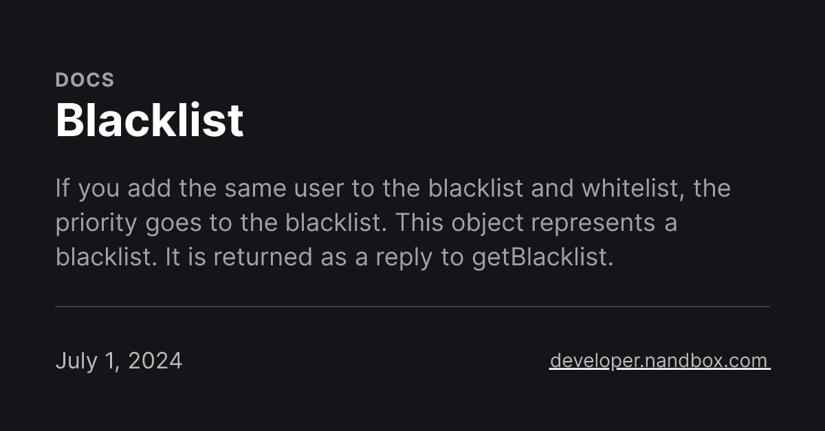 Blacklist