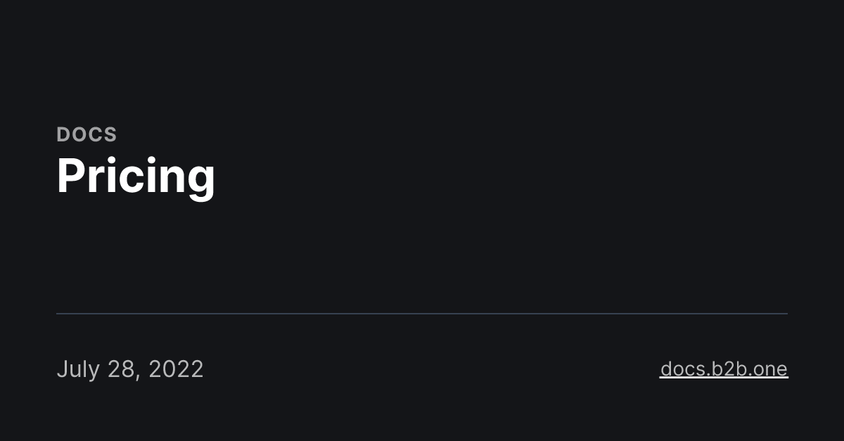 Pricing