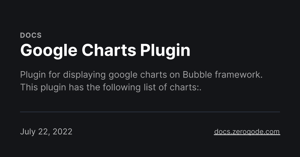 Google Charts Plugin