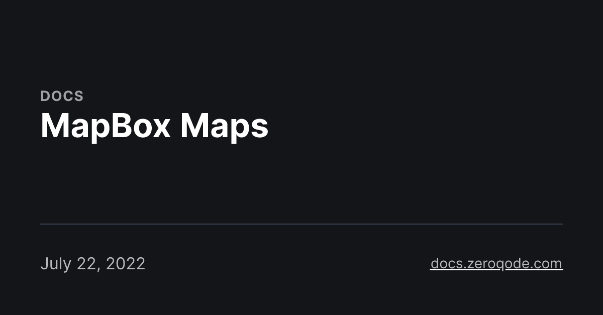 MapBox Maps