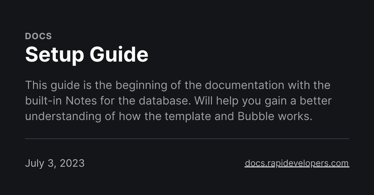 Setup Guide