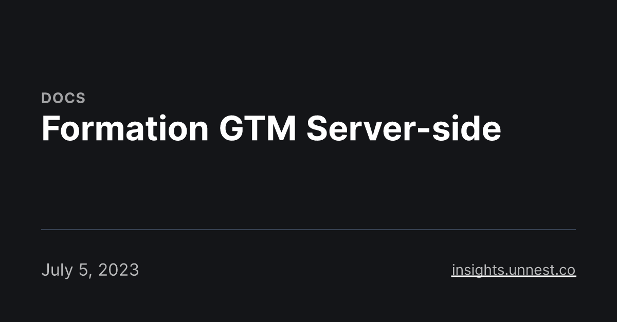 Formation GTM Serverside