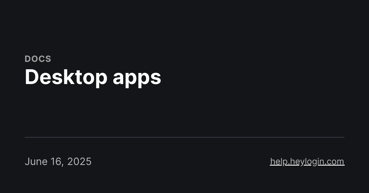 Desktop apps