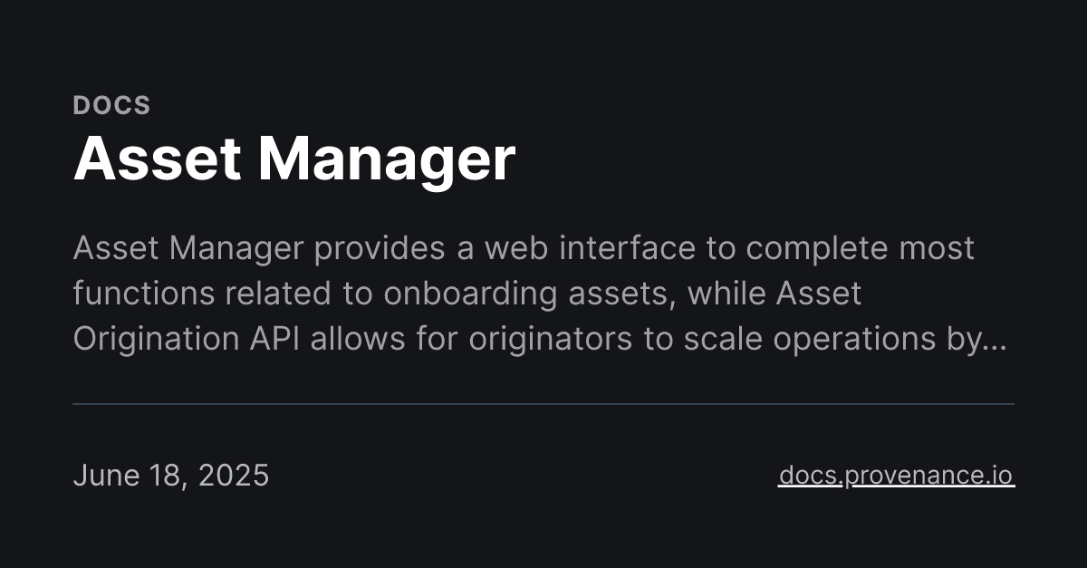 Asset Manager