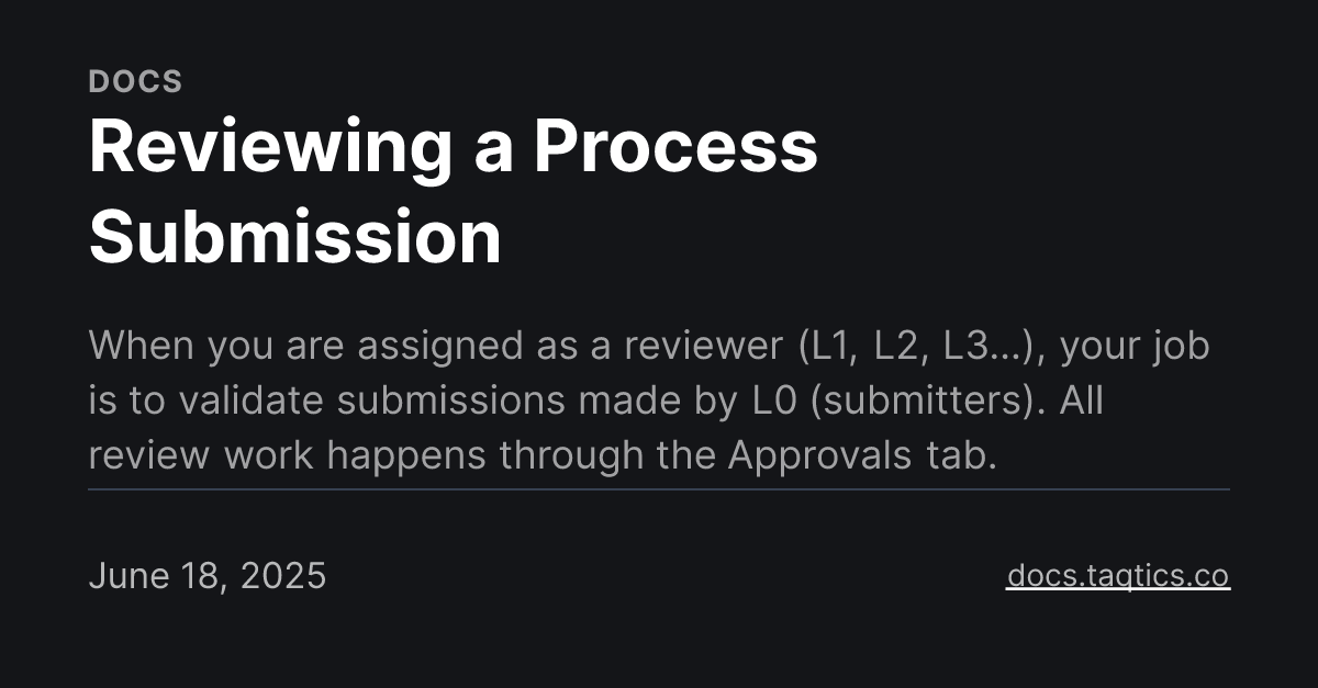 Reviewing a Process Submission