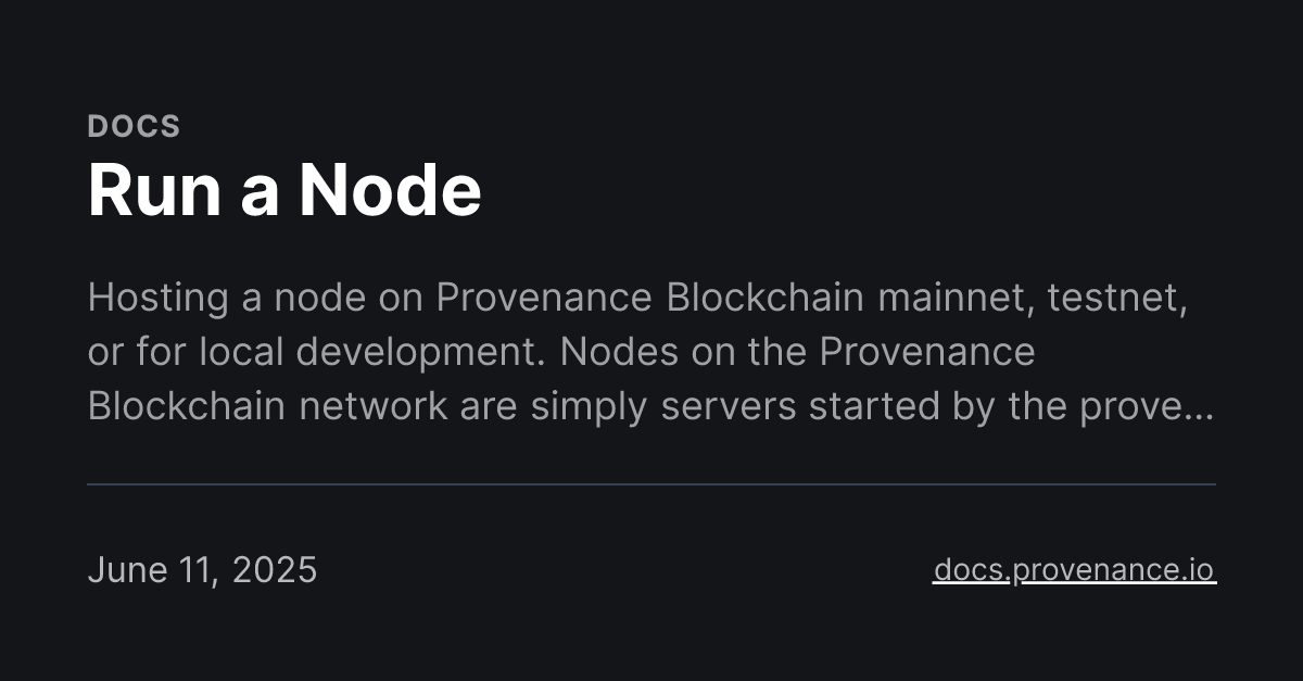 Run a Node