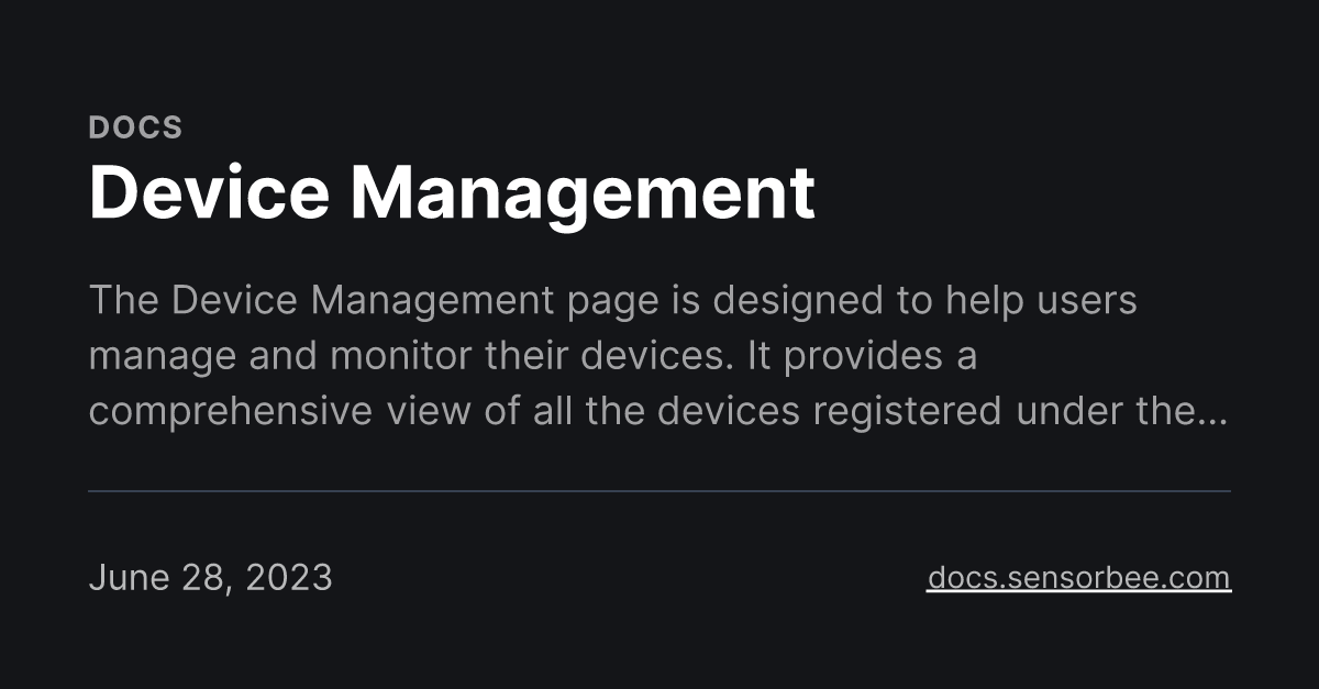 Device Management