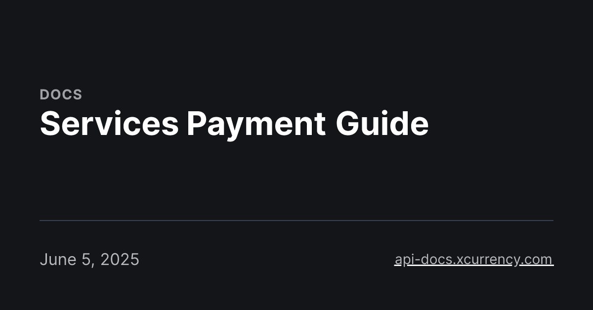 Services Payment Guide