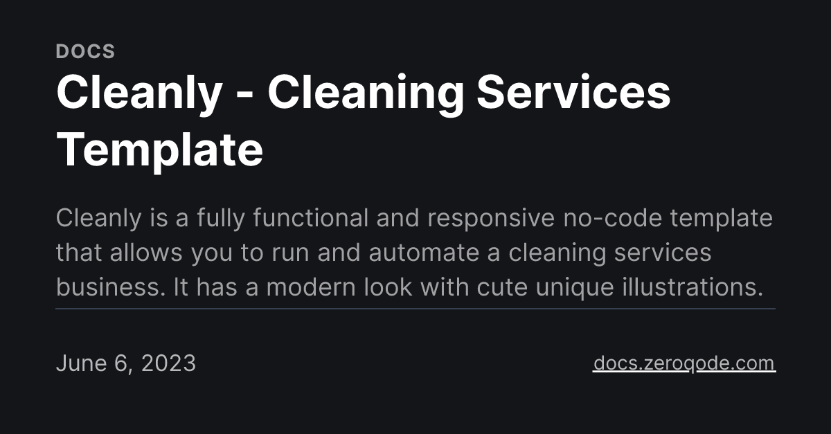Cleanly - Cleaning Services Template