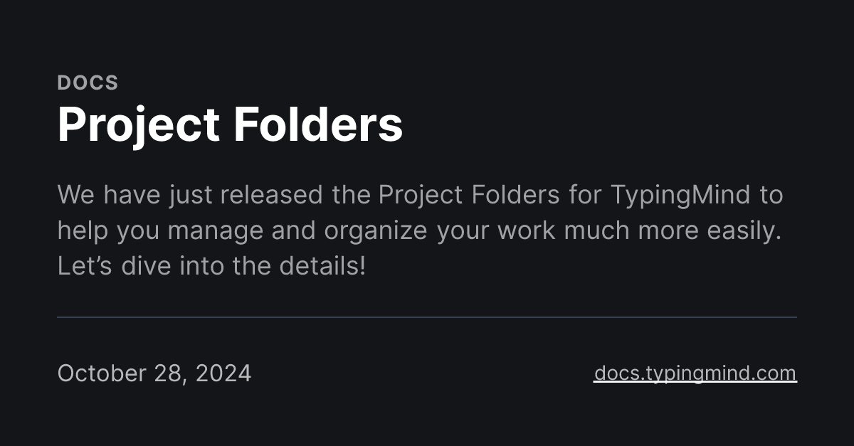 Project Folders