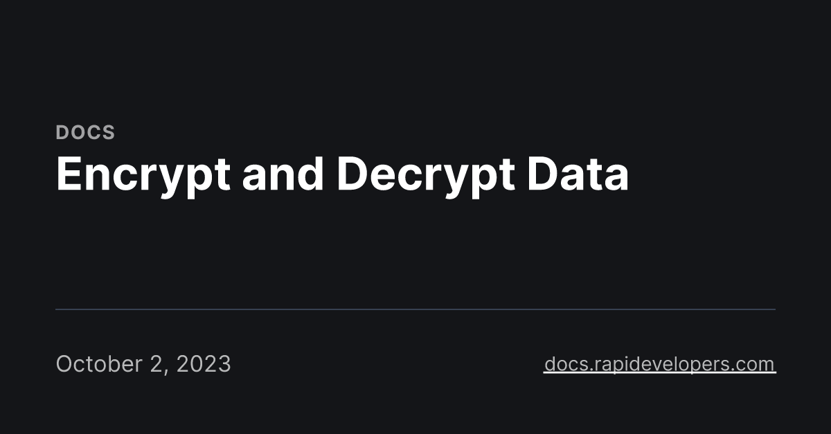 Encrypt And Decrypt Data 1468