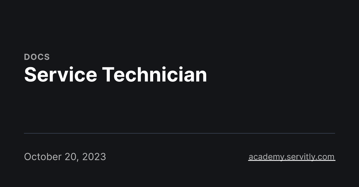 Service Technician