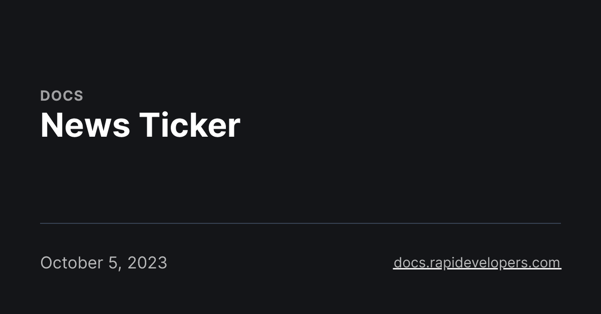 News Ticker