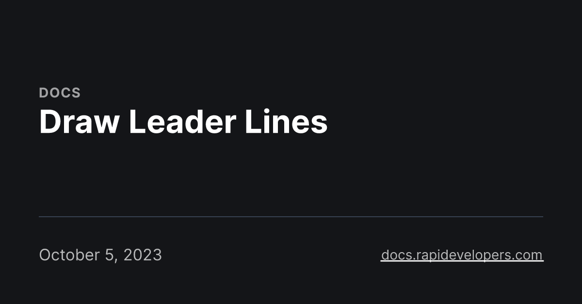 Draw Leader Lines