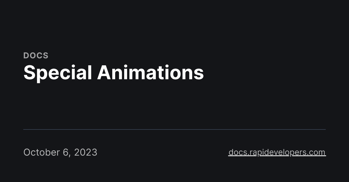 Special Animations