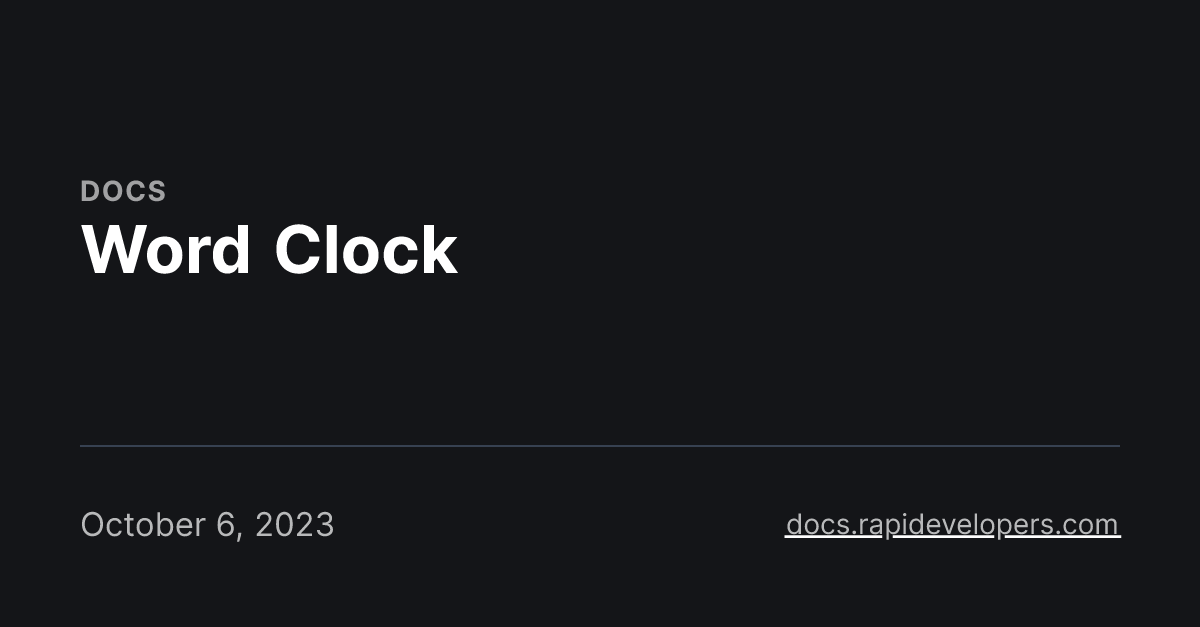 Word Clock