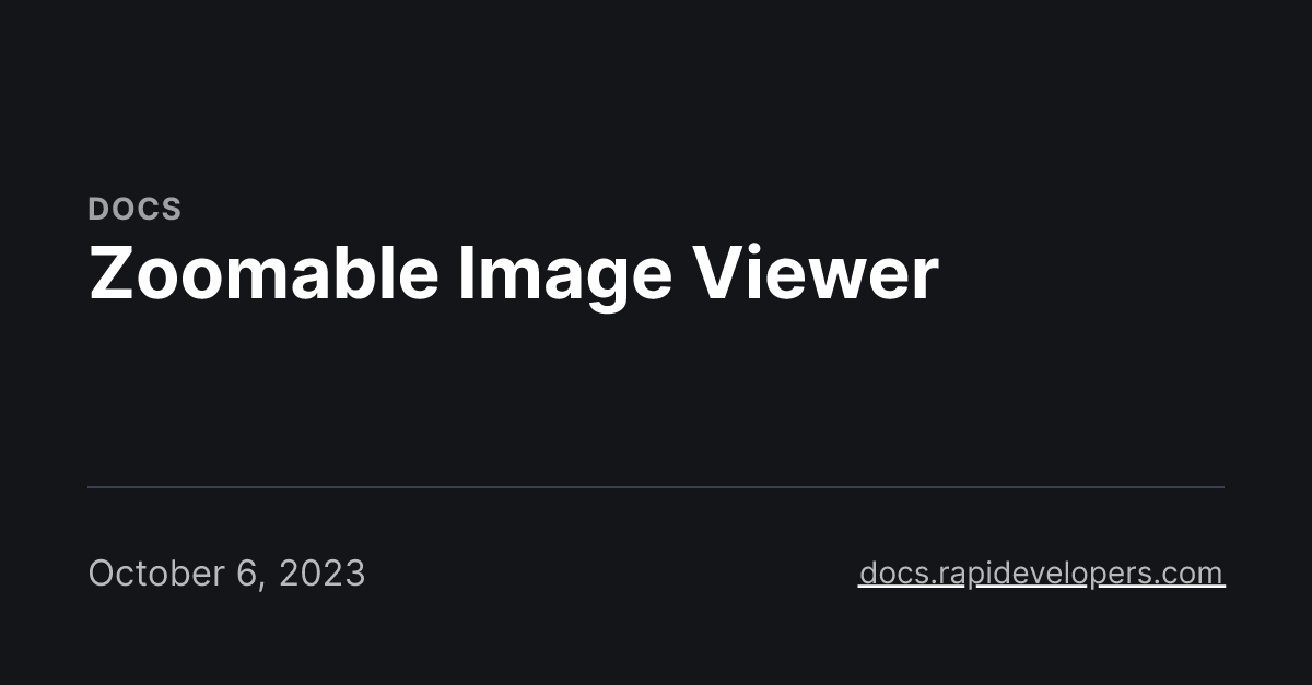 Zoomable Image Viewer