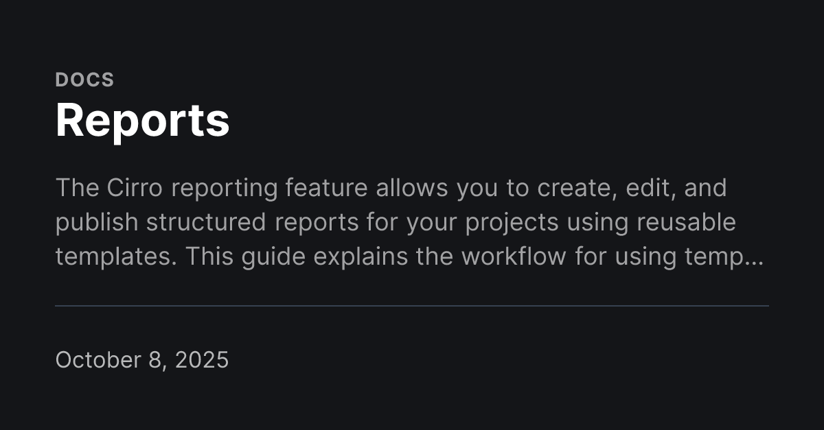 Reports